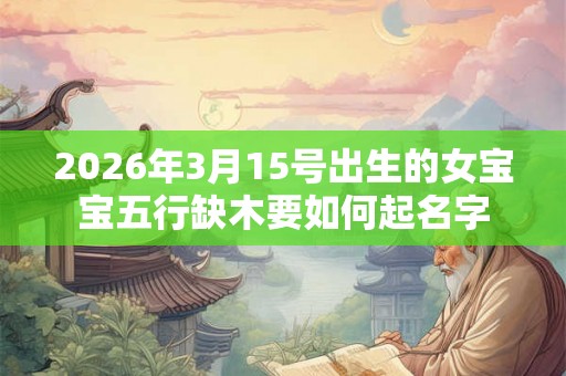 2026年3月15号出生的女宝宝五行缺木要如何起名字
