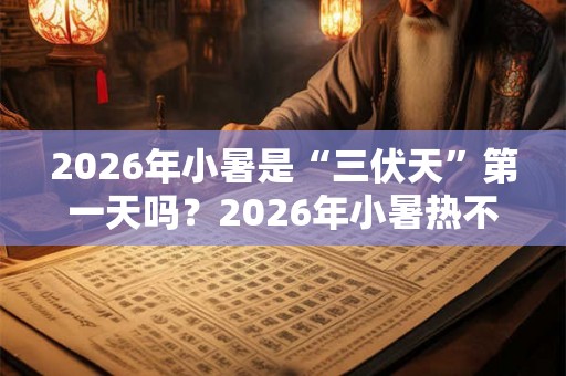 2026年小暑是“三伏天”第一天吗？2026年小暑热不热？
