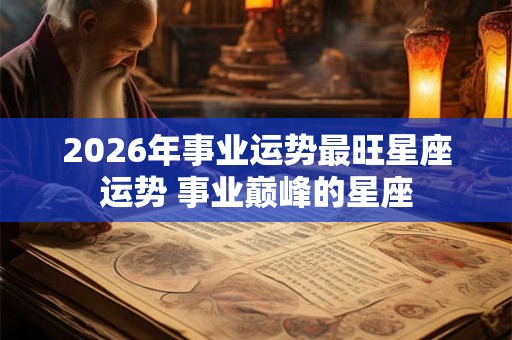 2026年事业运势最旺星座运势 事业巅峰的星座