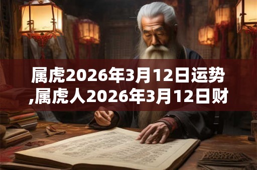 属虎2026年3月12日运势,属虎人2026年3月12日财运,生肖虎2026年3月12日运势