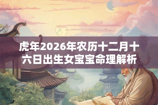 虎年2026年农历十二月十六日出生女宝宝命理解析
