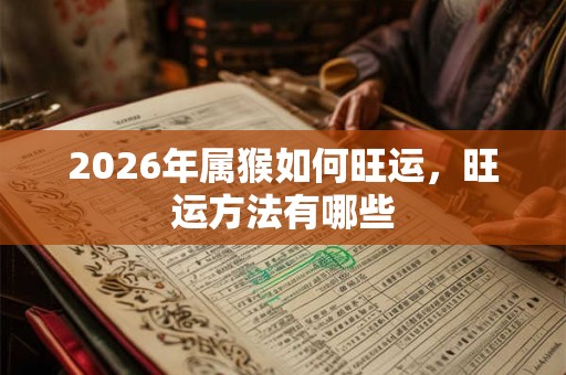 2026年属猴如何旺运，旺运方法有哪些