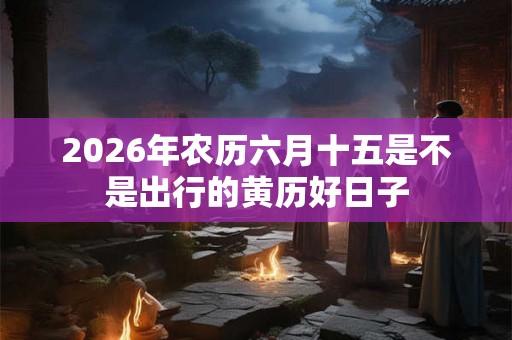 2026年农历六月十五是不是出行的黄历好日子