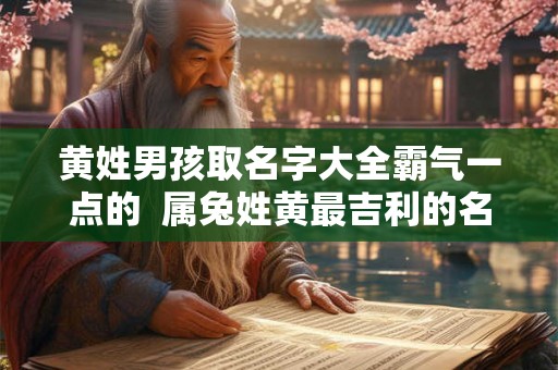 黄姓男孩取名字大全霸气一点的 属兔姓黄最吉利的名字 黄姓男孩取名字大全霸气一点的 属兔姓黄最吉利的名字