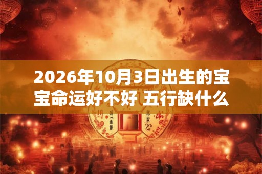 2026年10月3日出生的宝宝命运好不好 五行缺什么