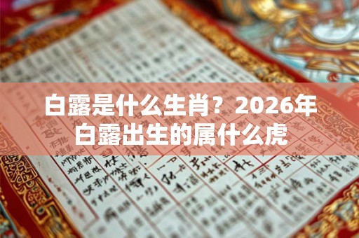 白露是什么生肖？2026年白露出生的属什么虎
