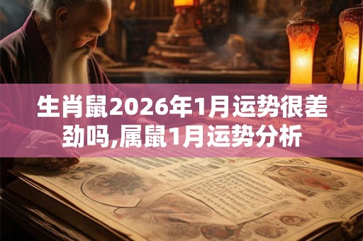 生肖鼠2026年1月运势很差劲吗,属鼠1月运势分析