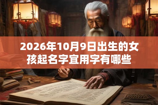 2026年10月9日出生的女孩起名字宜用字有哪些 2026年10月9日出生的女孩起名字宜用字有哪些