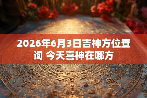 2026年6月3日吉神方位查询 今天喜神在哪方