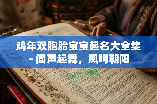 鸡年双胞胎宝宝起名大全集- 闻声起舞，凤鸣朝阳