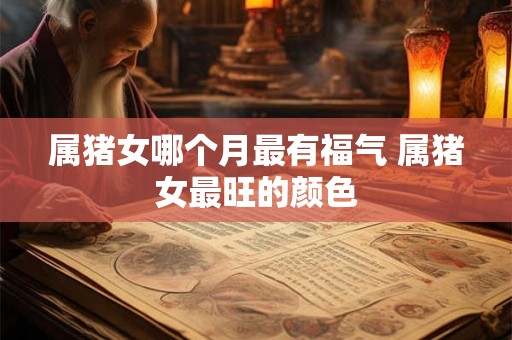 属猪女哪个月最有福气 属猪女最旺的颜色