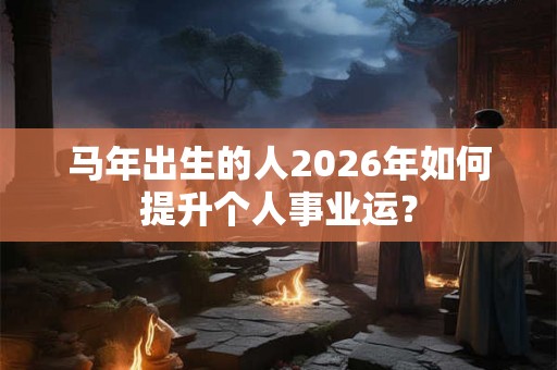 马年出生的人2026年如何提升个人事业运？