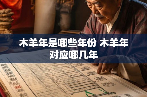 木羊年是哪些年份 木羊年对应哪几年