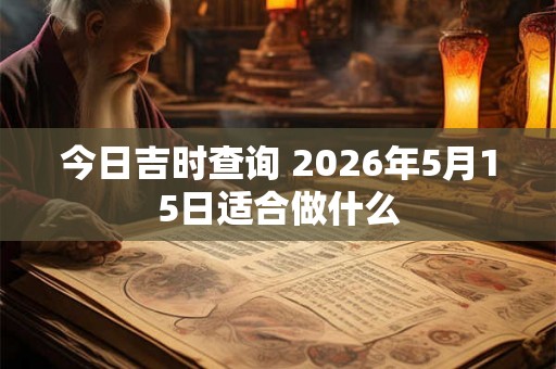 今日吉时查询 2026年5月15日适合做什么