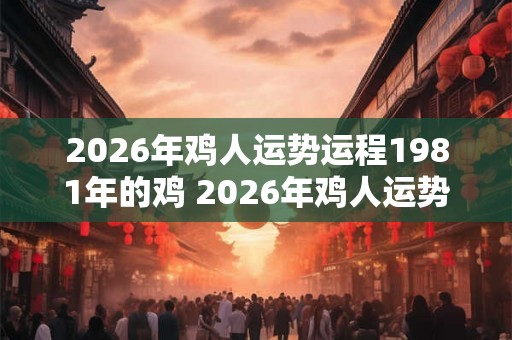 2026年鸡人运势运程1981年的鸡 2026年鸡人运势如何