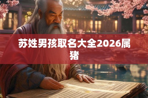 苏姓男孩取名大全2026属猪