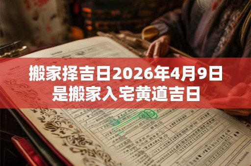 搬家择吉日2026年4月9日是搬家入宅黄道吉日 搬家择吉日2026年4月9日是搬家入宅黄道吉日