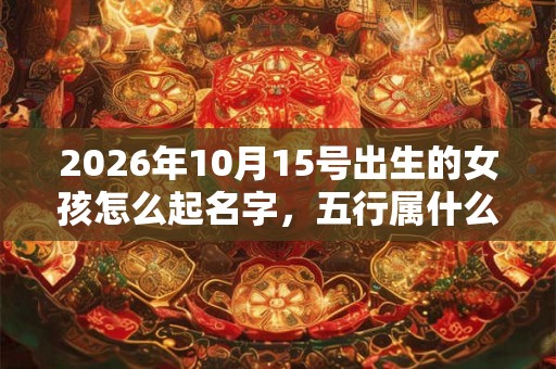 2026年10月15号出生的女孩怎么起名字，五行属什么
