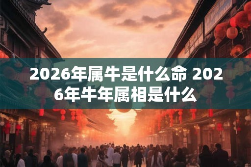 2026年属牛是什么命 2026年牛年属相是什么