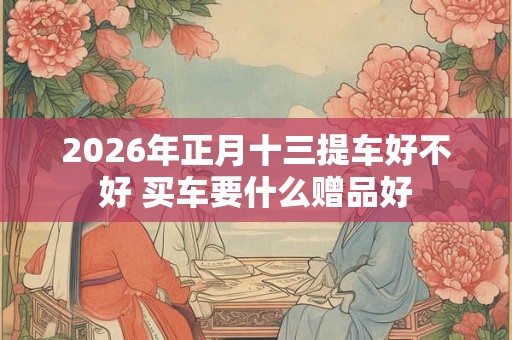 2026年正月十三提车好不好 买车要什么赠品好