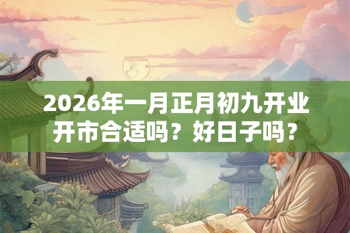 2026年一月正月初九开业开市合适吗？好日子吗？