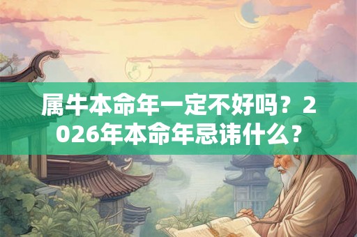 属牛本命年一定不好吗？2026年本命年忌讳什么？