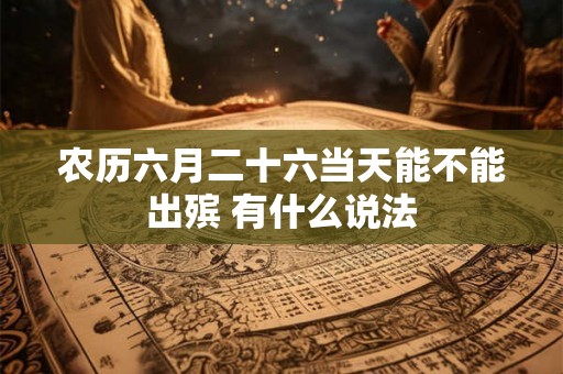 农历六月二十六当天能不能出殡 有什么说法