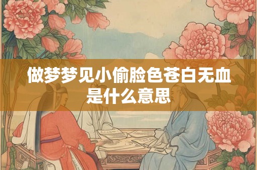 做梦梦见小偷脸色苍白无血是什么意思 做梦梦见小偷脸色苍白无血是什么意思