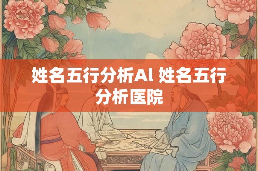 姓名五行分析Al 姓名五行分析医院