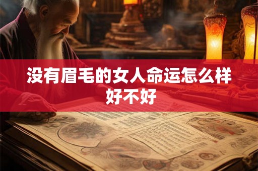 没有眉毛的女人命运怎么样 好不好