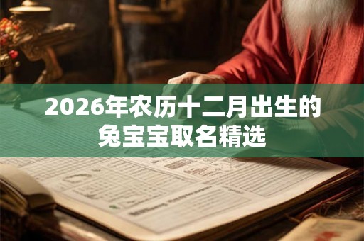 2026年农历十二月出生的兔宝宝取名精选 2026年农历十二月出生的兔宝宝取名精选