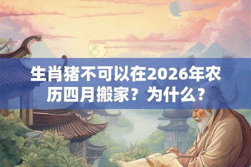 生肖猪不可以在2026年农历四月搬家？为什么？