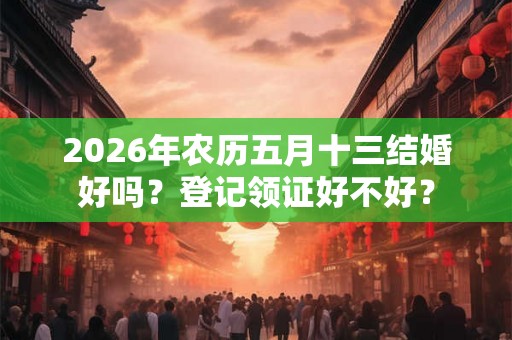 2026年农历五月十三结婚好吗?登记领证好不好? 2026年农历五月十三结婚好吗?登记领证好不好?