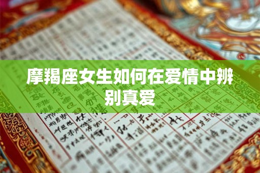 摩羯座女生如何在爱情中辨别真爱 摩羯座女生如何在爱情中辨别真爱