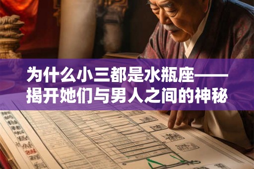 为什么小三都是水瓶座——揭开她们与男人之间的神秘关系