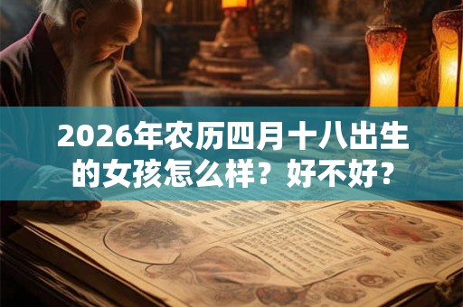 2026年农历四月十八出生的女孩怎么样？好不好？