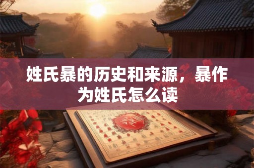 姓氏暴的历史和来源，暴作为姓氏怎么读