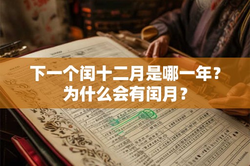 下一个闰十二月是哪一年？为什么会有闰月？