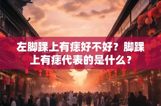 左脚踝上有痣好不好？脚踝上有痣代表的是什么？