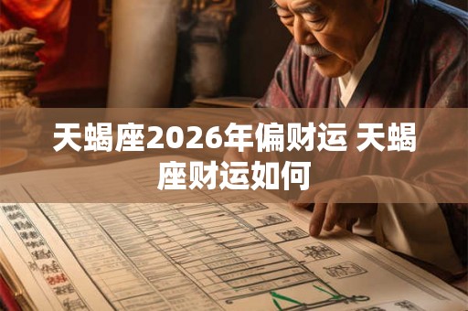 天蝎座2026年偏财运 天蝎座财运如何