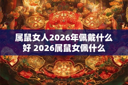 属鼠女人2026年佩戴什么好 2026属鼠女佩什么