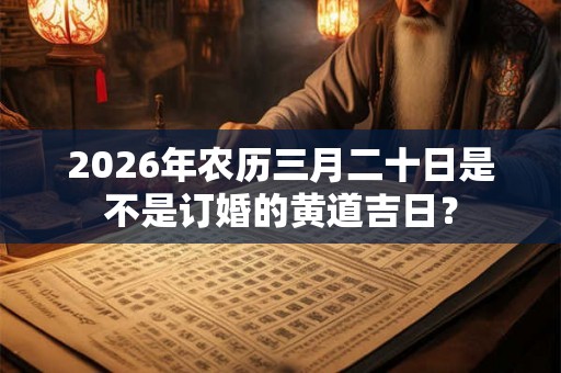 2026年农历三月二十日是不是订婚的黄道吉日？