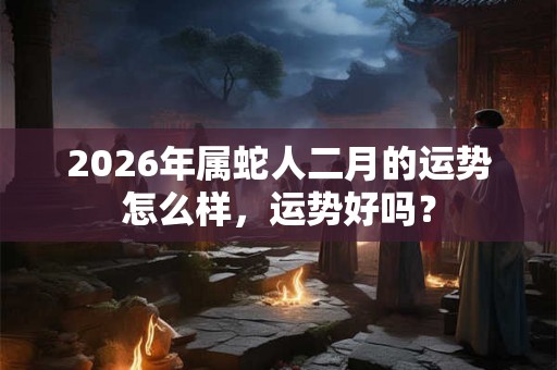 2026年属蛇人二月的运势怎么样，运势好吗？