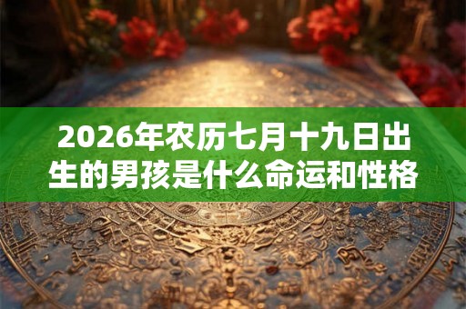 2026年农历七月十九日出生的男孩是什么命运和性格 2026年农历七月十九日出生的男孩是什么命运和性格