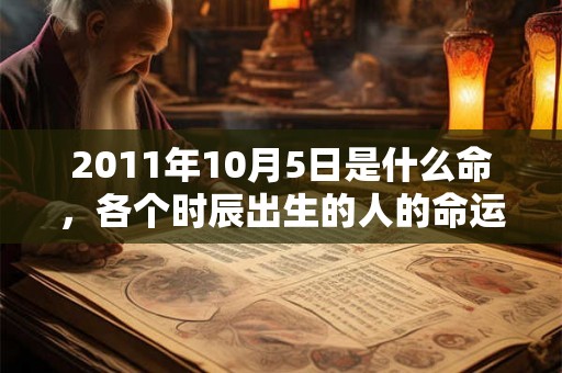 2011年10月5日是什么命，各个时辰出生的人的命运