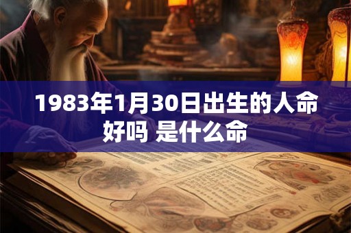 1983年1月30日出生的人命好吗 是什么命