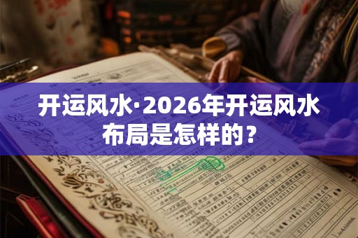 开运风水·2026年开运风水布局是怎样的？