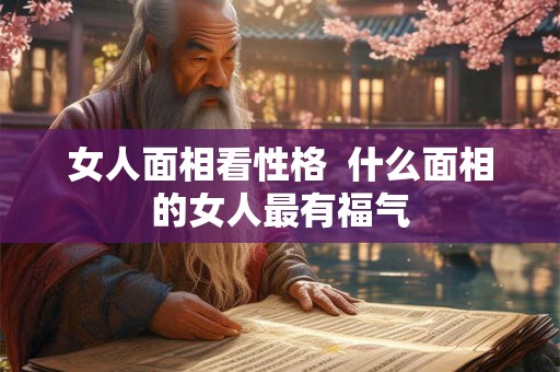女人面相看性格  什么面相的女人最有福气