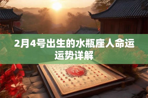 2月4号出生的水瓶座人命运运势详解 2月4号出生的水瓶座人命运运势详解