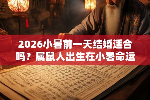 2026小暑前一天结婚适合吗？属鼠人出生在小暑命运顺吗？